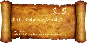 Kali Seherezádé névjegykártya